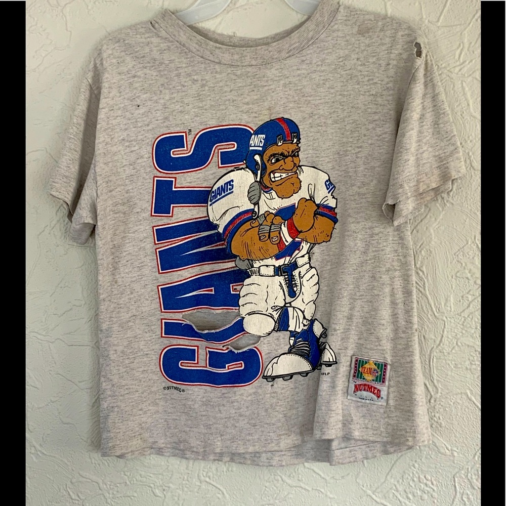 VINTAGE 1994 NUTMEG MILLS NEW YORK GIANTS SHIRT SIZE EXTRA SMALL FRONT AND BACK